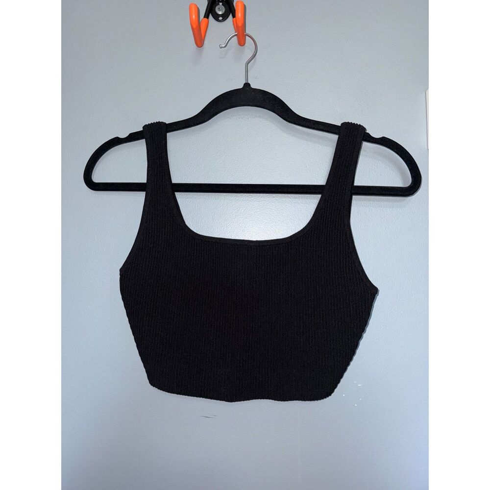 Aritzia · Babaton Black Sculpt Knit Square Neck Tank Top | Size Small | Minimal